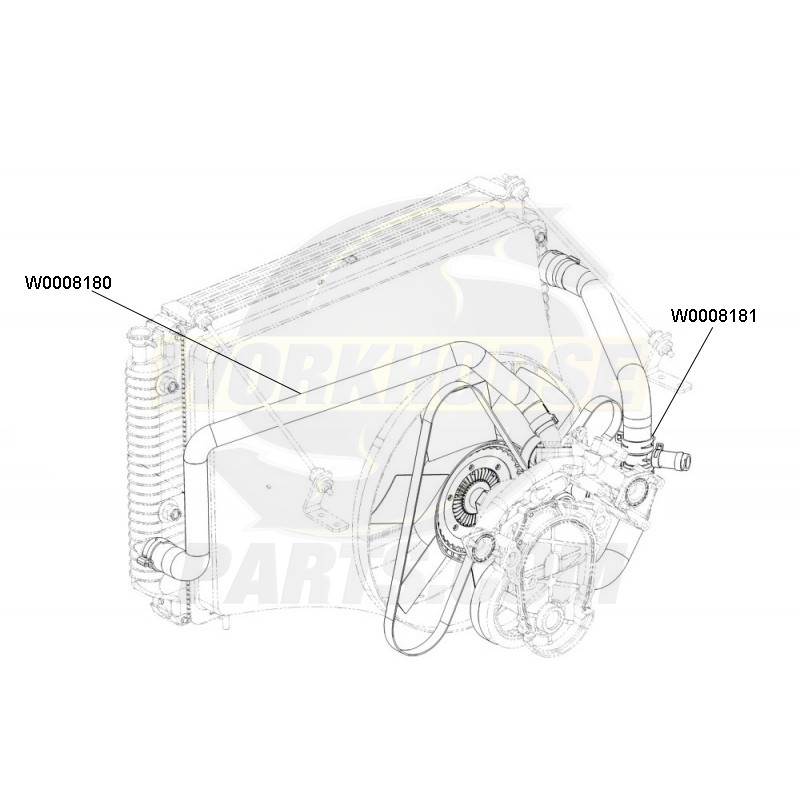 W0008180 Radiator Inlet Hose (lower) Workhorse Parts
